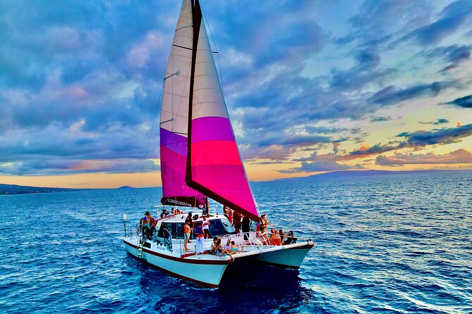 Sunset Sailing on a Floating Tiki Bar Charming Hawaiian Catamaran - Comfort on Board: Space, Barefoot Deck Time, and Restrooms